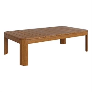 Kona 47 Inch Outdoor Teak Wood Coffee Table in Natural
