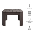 Kona Outdoor Teak Wood Side Table in Dark Brown