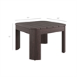 Kona Outdoor Teak Wood Side Table in Dark Brown