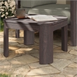 Kona Outdoor Teak Wood Side Table in Dark Brown