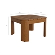 Kona Outdoor Teak Wood Side Table in Natural