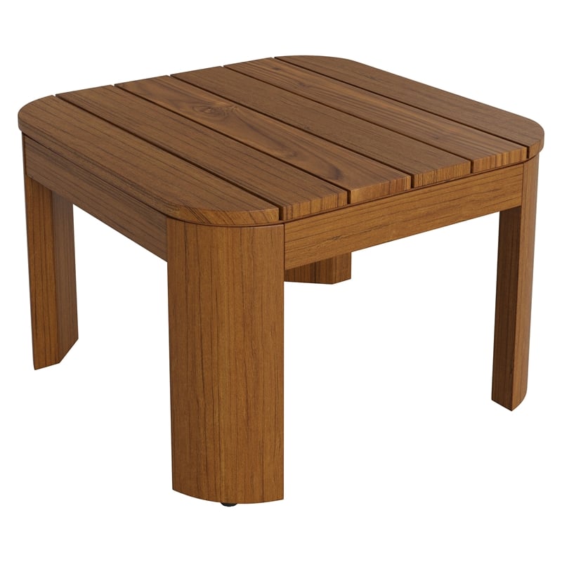 Kona Outdoor Teak Wood Side Table in Natural