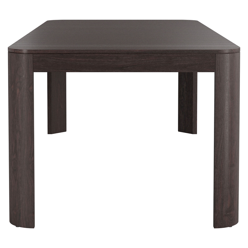 Kona 87 Inch Outdoor Teak Wood Dining Table in Dark Brown