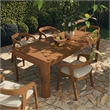 Kona 87 Inch Outdoor Teak Wood Dining Table in Natural