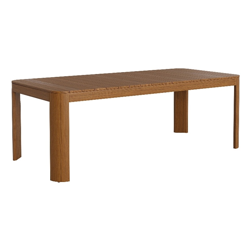 Kona 87 Inch Outdoor Teak Wood Dining Table in Natural