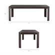 Kona 7-Piece Outdoor Teak Wood Dining Set in Ash