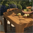 Kona 7-Piece Outdoor Teak Wood Dining Set in Sand