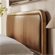 Wexford Vegan Leather King Platform Bed in Light Oak Canyon