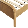 Wexford Vegan Leather King Platform Bed in Light Oak Canyon