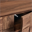 Duskin Wall Mounted TV Stand with Block Front 2 Piece in Walnut