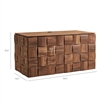 Duskin 39 Inch Wall Mounted TV Stand with Block Front in Walnut