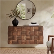 Duskin 39 Inch Wall Mounted TV Stand with Block Front in Walnut