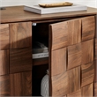 Duskin 39 Inch Wall Mounted TV Stand with Block Front in Walnut