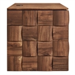 Duskin 39 Inch Wall Mounted TV Stand with Block Front in Walnut