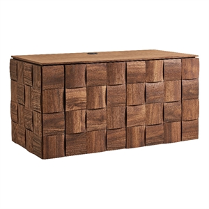 Duskin 39 Inch Wall Mounted TV Stand with Block Front in Walnut