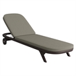 Kona 3-Piece Outdoor Teak Wood Chaise Lounge Set in Ash