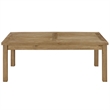Modway Marina Modern Wood Patio Teak Coffee Table in Natural