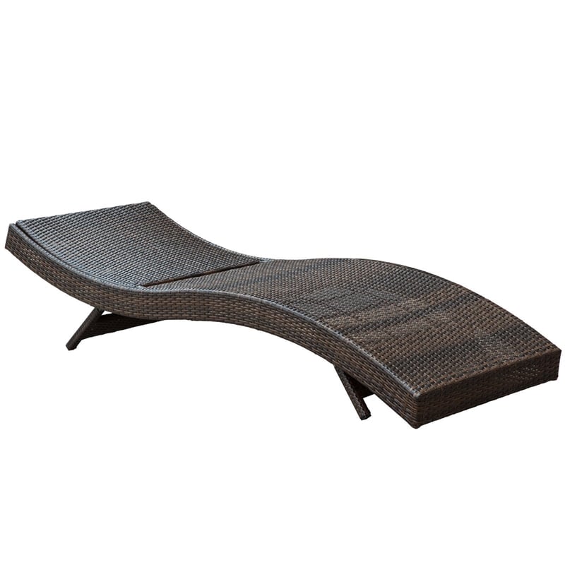 Modway Peer Patio Lounge in Brown and White (Set of 2)