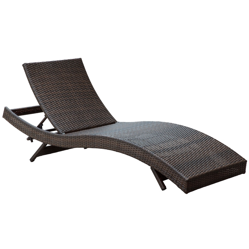 Modway Peer Patio Lounge in Brown and White (Set of 2)