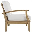 Modway Marina Modern Wood 7-Piece Patio Teak Sofa Set in Natural/White