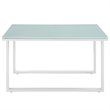 Modway Fortuna Modern Aluminum Patio Side Table in White/Blue