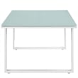 Modway Fortuna Modern Aluminum Patio Coffee Table in White/Blue