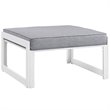 Modway Fortuna 8-Piece Aluminum Fabric Patio Sectional Sofa Set in Gray/White