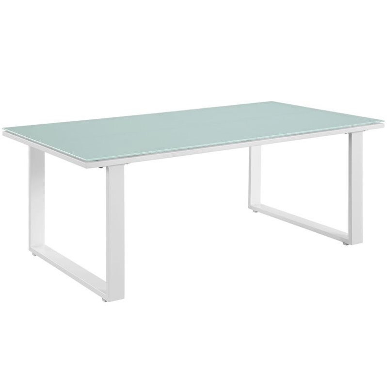 Modway Fortuna 7-Piece Fabric Patio Sectional Sofa Set in White/Gray