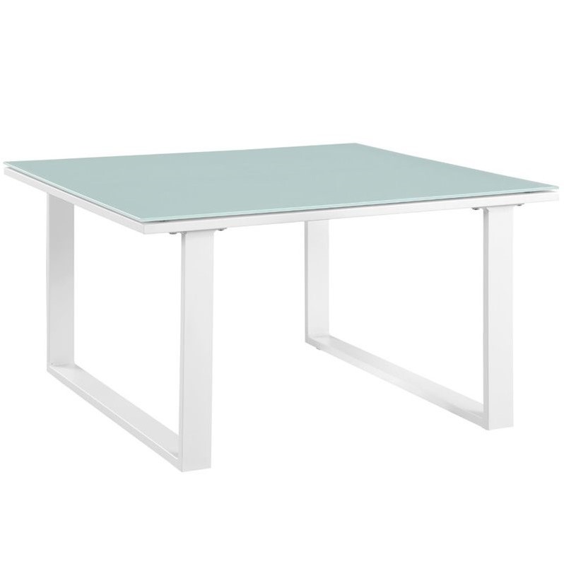 Modway Fortuna 8-Piece Fabric Patio Sectional Sofa Set in White and Gray