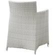 Modway Junction Rattan Outdoor Patio Armchair in Gray/White (Set of 2)