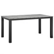 Modway Junction 5-Piece Aluminum Rattan Patio Dining Set in Brown and White
