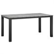Modway Maine 5-Piece Modern Aluminum Patio Dining Set in Brown and Gray