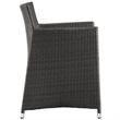Modway Junction 7-Piece Aluminum Rattan Patio Dining Set in Brown and White