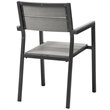 Modway Maine 7-Piece Modern Aluminum Patio Dining Set - Brown/Gray