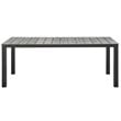 Modway Maine 7-Piece Modern Aluminum Patio Dining Set in Brown/Gray