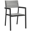 Modway Maine 7-Piece Modern Aluminum Patio Dining Set in Brown/Gray
