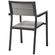 Modway Maine 7-Piece Modern Aluminum Patio Dining Set in Brown/Gray
