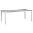 Modway Maine 7-Piece Modern Aluminum Patio Dining Set in White/Light Gray