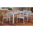 Modway Maine 7-Piece Modern Aluminum Patio Dining Set in White/Light Gray