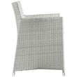 Modway Junction 9-Piece Aluminum Rattan Patio Dining Set in Gray/White