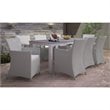 Modway Junction 9-Piece Aluminum Rattan Patio Dining Set in Gray/White