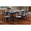 Modway Maine 9-Piece Modern Aluminum Patio Dining Set in Brown/Gray