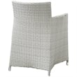 Modway Junction 5-Piece Aluminum Rattan Patio Dining Set in Gray/White