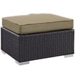 Modway Convene 5-Piece Aluminum Rattan Patio Sectional Set in Espresso/Mocha