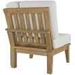 Modway Marina 6-Piece Solid Teak Wood Patio Sofa Sectional Set in Natural/White