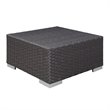 Modway Sojourn Aluminum and Rattan Patio Ottoman in Canvas/Navy