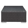 Modway Sojourn Aluminum and Rattan Patio Ottoman in Canvas/Navy