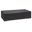 Modway Venice 8-Piece Aluminum Rattan Outdoor Patio Sofa Set in Espresso/White