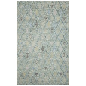 loloi symbology by justina blakeney hand tufted wool rug in seafoam and sky