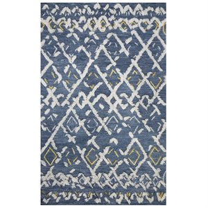 loloi symbology by justina blakeney hand tufted wool rug in denim and dove